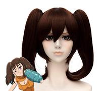 NANATASU NO TAIZAI Sins Serpent's Sin Diane Cosplay perruques 35cm pince à griffes queue de cheval résistant à la chaleur cheveux synthétiques Anime perruque brun Diane