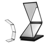 nanaxagly Miroir de Maquillage Pliable, Miroir à Quatre Voies, Miroir de Maquillage Portable de Bureau à 360 degrés pour la Coupe de Cheveux, Le coiffage, la beauté, l'entretien des véhicules. 1 pour