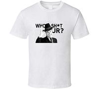 nanbei T-shirt blanc pour fan de télévision Who Shot Jr Dallas Soap Ewing, blanc, M