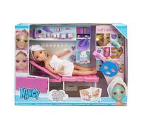 NANCY - A day spa, doll with towel and sun lounger, set for masks, glitter make-up and beauty accessories, for girls and boys from 3 years, famous, (NAC37000)