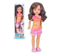 Nancy Coconut Brunette, Poupée vêtue d'un Ensemble d'été, Brune aux Yeux Bleus, Jouet avec Odeur de Noix de Coco Royale, +3 Ans, célèbre (NAC88200)