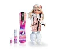 Nancy - Snow Fashion | Une Journée à la Neige - Une poupée skieuse avec des Cheveux blonds et des mèches Roses, Un Snowboard et Une Tenue Glamour argentée Talla únicaMulticolore