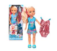 Nancy Tropical NAC93000 Poupée habillée d'un Ensemble d'été Comprenant Un Trousseau de Maillot de Bain à Paillettes et Sandales + 3 Ans