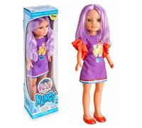 Nancy, Un Jour de Couleur, poupée 42 cm , Cheveux violet et tenue colorée, Jouet pour enfants dès 3 ans, NAC041