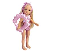 Nancy- Un Jour d'été, poupée vêtue d'un Maillot de Bain Rose et Flotteur, Eau Submersible sous, recommandé pour Les Enfants de 3 Ans (Famosa 700016229)