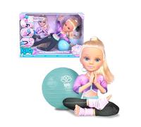 Nancy Yoga Class, Poupée Flexible avec 16 Points d'Articulation pour la Pratique du Yoga, Comprend Balle de Fitness, +3 Ans, Célèbre (NAC76000)