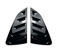 NanDeZ Persiennes de FenêTre ArrièRe de Voiture pour VW Polo MK6 VI 2018-2023+, 2PCS ABS LatéRale Triangulaire Fenêtre Décoration de Volet Accessoires,A/Bright Black