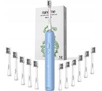 Nandme Brosse à dents électrique Ultrasonic NX7000 IPX7 Waterproof Smart Toothbrush Durée de vie de 365 jours, mode de nettoyage 15x (12 têtes de brosse incluses),Bleu