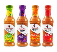 Nando's Coffret Sauces PERi-PERi - Lot de 4 x 250g - L&H, GAR, MED, HOT Combo - Sauces Pimentées Assorties