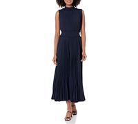 Nanette Nanette Lepore Robe Longue plissée à col Montant, Nanette Bleu Marine, 44 Femme