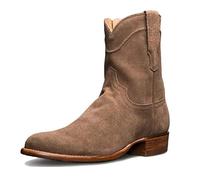 NANFAN Hommes Motard Équitation Chevalier Bottes Bottes Courtes Bout Rond Chaussures Équestres Vintage Western Cowboy Style Fermeture Éclair Latérale Bottes Randonnée en Plein Air,Khaki-42