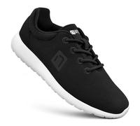 Nanga Wool Sneaker Men - Baskets légères en Laine mérinos pour Les Loisirs, Le Sport et Le Travail - Chaussures Respirantes pour Homme avec Semelle intérieure Interchangeable, Noir, 43 EU