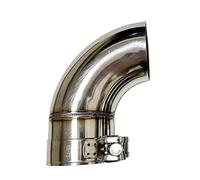 NANGAEBPPW 1 Pièce 22-76 Mm Accessoires De Modification Voiture Pièces Automobiles Silencieux Tuyau D'échappement 304 Raccord Coude Sortie En Acier Inoxydable(45MM(Fit 42MM Pipe))