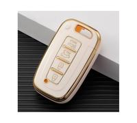 NANGAEBPPW 3 4 Boutons pour Hyundai IX35 pour Elantra pour Sonata 8 9 Coque pour Clé Porte-clés Accessoire(Blanc,4 Boutons)