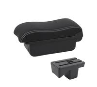 NANGAEBPPW Accoudoir Auto Pour Perodua Pour Axia 2023 2024 2025 Boîte D'accoudoir Centrale Console Intérieure Boîte De Rangement(C3 Noir blanc SANS USB)