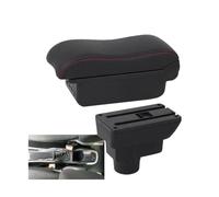 NANGAEBPPW Accoudoir Central En Cuir Incurvé Pour Opel Pour Corsa D Boîte De Bras De Voiture(B1 Noir rouge 3USB)