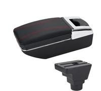 NANGAEBPPW Accoudoir Pour Proton Pour Persona Iriz Modification Du Coffre De Rangement Central Pour Véhicules Utilitaires Chargement USB(A1 Noir rouge SANS USB)