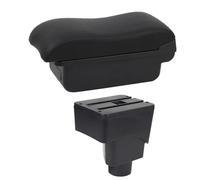 NANGAEBPPW Boîte À Accoudoir Auto Pour F&ord Pour Ecosport 2013 2014 2015 2016 2017 Console Centrale Boîte De Rangement Double Couche USB(Ligne noire B2)