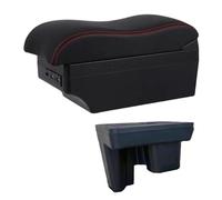 NANGAEBPPW Boîte À Accoudoir Auto Pour Toyota Pour Hilux Console Centrale Rangement Interface USB(Ligne rouge E2)