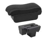 NANGAEBPPW Boîte À Accoudoir Auto Pour VW Pour Polo 2019 2020 2021 2022 2023 2024 Boîte De Rangement Interface USB(Ligne blanche B2)