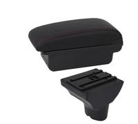 NANGAEBPPW Boîte Accoudoir Centre Boîte De Rangement Intérieur Pièces Retrofit Dédiées Accessoires Auto Pour Hyundai I20(B1 Noir rouge 3USB)