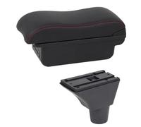 NANGAEBPPW Boîte D'accoudoir Auto Pour Citroen Pour Berlingo Rangement Central Style Auto Décor Avec Porte-gobelet(C2 Ligne rouge)