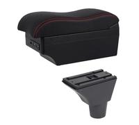 NANGAEBPPW Boîte D'accoudoir Auto Pour Citroen Pour Berlingo Rangement Central Style Auto Décor Avec Porte-gobelet(Ligne rouge E2)