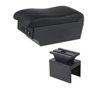NANGAEBPPW Boîte D'accoudoir Auto Pour R&enault Pour Clio 5 Boîte D'accoudoir Pour Captur Pour Clio5 Rangement Console Centrale Accoudoir Cuir(Ligne noire E2)