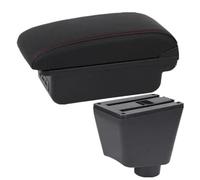 NANGAEBPPW Boîte D'accoudoir Pour R&enault Pour Clio Captur Pour Clio1 Pour Clio2 Pour Clio3 Pour Clio 4 Boîte D'accoudoir De Voiture(B1 ligne rouge 3USB)