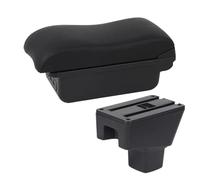 NANGAEBPPW Boîte De Bras Pour SUZUKI SX4 Surface Courbée Cuir Boîte De Rangement Pour Voiture(B2 ligne noire 3USB)