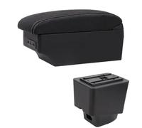 NANGAEBPPW Boîtes À Accoudoir Pour R&enault Pour Captur Kaptur 2018-2021 Kaptur Voiture Cuir Accoudoir Console Centrale Boîte De Rangement(Ligne blanche E1)