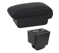 NANGAEBPPW Boîtes À Accoudoir Pour R&enault Pour Captur Kaptur 2018-2021 Kaptur Voiture Cuir Accoudoir Console Centrale Boîte De Rangement(C1 Ligne noire)