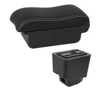 NANGAEBPPW Boîtes À Accoudoir Pour R&enault Pour Captur Kaptur 2018-2021 Kaptur Voiture Cuir Accoudoir Console Centrale Boîte De Rangement(Ligne Blanche C2)