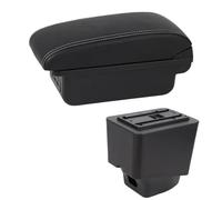 NANGAEBPPW Boîtes À Accoudoir Pour R&enault Pour Captur Kaptur 2018-2021 Kaptur Voiture Cuir Accoudoir Console Centrale Boîte De Rangement(Ligne Blanche C1)