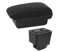 NANGAEBPPW Boîtes À Accoudoir Pour R&enault Pour Captur Kaptur 2018-2021 Kaptur Voiture Cuir Accoudoir Console Centrale Boîte De Rangement(Ligne Rouge C1)