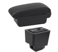 NANGAEBPPW Boîtes À Accoudoir Pour R&enault Pour Captur Kaptur 2018-2021 Kaptur Voiture Cuir Accoudoir Console Centrale Boîte De Rangement(Ligne blanche B1)