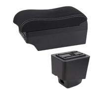NANGAEBPPW Boîtes À Accoudoir Pour R&enault Pour Captur Kaptur 2018-2021 Kaptur Voiture Cuir Accoudoir Console Centrale Boîte De Rangement(Ligne blanche E2)
