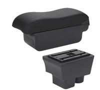NANGAEBPPW Boîtier Accoudoir Voiture Pour S&koda Pour FABIA Boîtier Accoudoir Pour Fabia II 2 2007-2014 Surface Incurvée Cuir Boîtier Accoudoir Auto(C2 Ligne noire PAS d'USB)