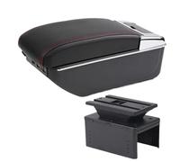 NANGAEBPPW Boîtier D'accoudoir Boîte De Rangement Centrale Retrofit Intérieur Accessoires Auto Pour Dacia Pour Jogger(D1 ligne rouge 7USB)