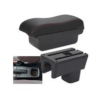 NANGAEBPPW Boîtier D'accoudoir Surface Courbe D'accoudoir De Voiture Boîte De Rangement Auto Pour Suzuki Pour Swift 2005-2023(C1 Noir rouge PAS d'USB)