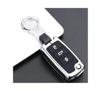 NANGAEBPPW Coffret De Clé Voiture 3 Boutons pour VW pour Golf pour Jetta pour Polo pour Skoda pour Yeti pour Superb pour Rapid pour Octavia(Argent,Model 1)