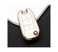 NANGAEBPPW Coque Étui De Clé Voiture Reversible en TPU Accessoires pour Citroen C4 C3 C6 pour Cactus C8(Golden White,B)