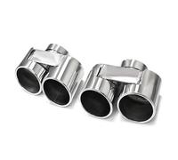 NANGAEBPPW Embout D'échappement En Fibre De Carbone Pour G22 G23 G26 420i 430i 425i Quad Remplacement De Tuyau Accessoires Automobiles(Argent)