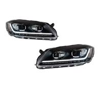 NANGAEBPPW Lampe Frontale Pour VW Pour Passat B7 2012-2015 Version Ue Phare LED Phares DRL Clignotant Feux De Route Ange Oeil Projecteur Lentille(Halogen)