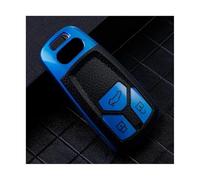 NANGAEBPPW pour A4 B9 Q5 Q7 TT TTS 8S 2016 2017 Accessoires De Coque Clé Voiture en TPU Cuir Porte-clés Housse(Bleu)