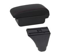 NANGAEBPPW Pour C&hevrolet Pour Nexia Accoudoir Auto Pour C&hevrolet Pour Kalos Console Centrale Boîte De Rangement Accessoires Auto(Ligne rouge A1 Pas d'USB)