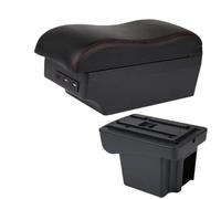 NANGAEBPPW Pour C&hevrolet Pour NIVA Kit De Rétrofitage D'accoudoir Boîte D'accoudoir Auto Boîte De Rangement Accessoires Intérieurs Auto USB De Charge(A1 Noir rouge 7USB)