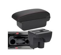 NANGAEBPPW Pour C&hevrolet Pour Sail 3 Boîte D'accoudoir Centrale Pour C&hevrolet Pour Aveo 3 Boîte De Rangement Pièces De Rechange Accoudoir Auto(C1 Noir rouge PAS d'USB)