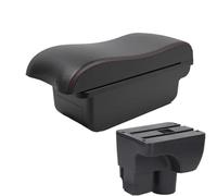 NANGAEBPPW Pour C&hevrolet Pour Sail 3 Pour Aveo 3 Accoudoir De Voiture Pièces De Retouche Boîte De Rangement Décoration Accessoire Auto(A1 Noir rouge SANS USB)