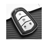NANGAEBPPW pour Cadillac XT5 CT5 XT6 pour Escalade CT6 ATS CTS DTS ESV SRX STS XTS ELR ATS-L 28T Coque De Clé Voiture TPU Accessoire(Argent,4 Button)